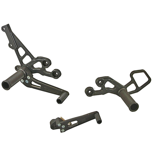 Woodcraft Complete Rearset — 2006-2010 Suzuki GSX-R600 / GSX-R750