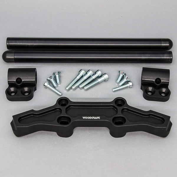 Woodcraft Clipon Adapter Plate w/ Black Bars Kawasaki NINJA 650 2006-2016, ER6N 2009-2011