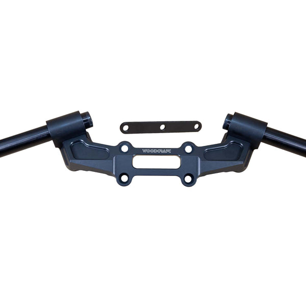 Clipon Adapter Plate Kit w/ Std Black Bars Yamaha XSR700 — 1 Inch Standard Rise