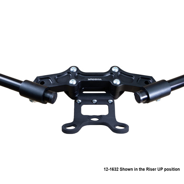 Woodcraft Ducati Monster 1200 2017-21 Clipon Adapter Plate w/Gauge Mount 1.5" Standard Rise
