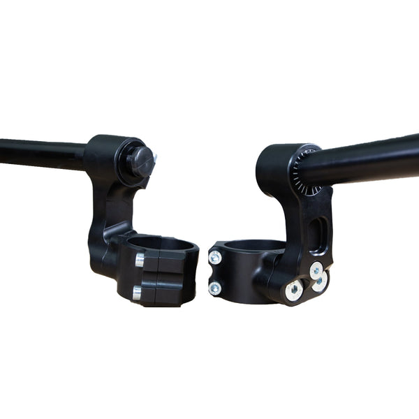 Woodcraft Side Mount Adjustable Angle Clipon Risers — Suzuki SV650 / SV650X
