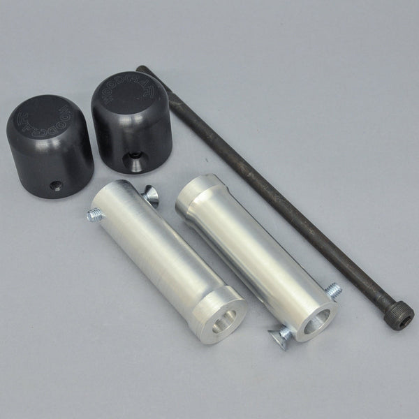 Woodcraft Under Bodywork Frame Slider Kit with pucks — 2013-2017 Kawasaki Ninja 300