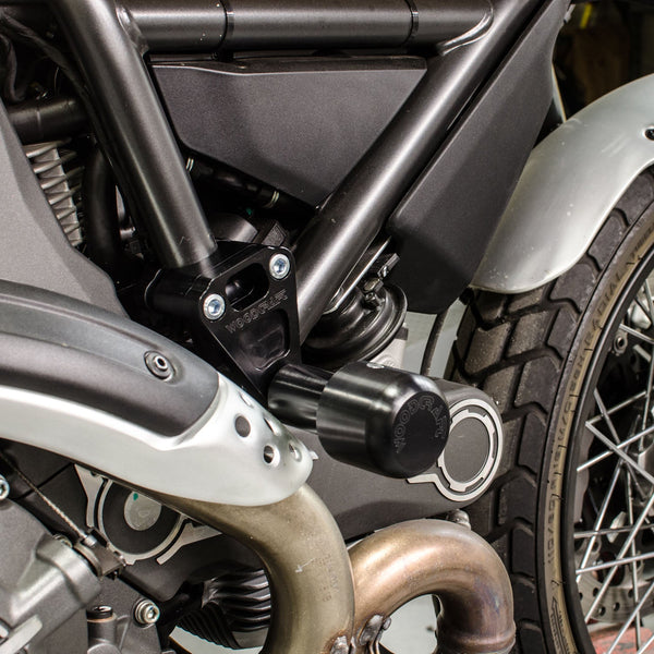 Woodcraft Frame Slider Kit — Ducati Scrambler