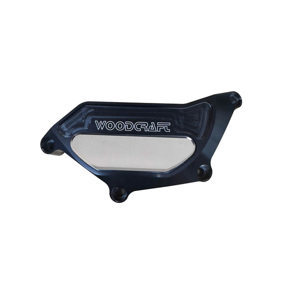 Woodcraft LH Stator Cover Protector with Skid Plate — Suzuki GSX-8S / GSX-8R