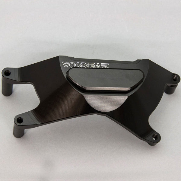 Woodcraft RHS Clutch Cover Protector with Skid Pad — 2014-2020 Yamaha MT-09 / FJ-09 / XSR900