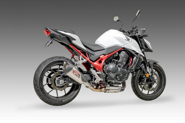 Yoshimura Street AT2 Stainless Slip-On Exhaust w/ Stainless Muffler, Honda CB750 Hornet 2025–2026