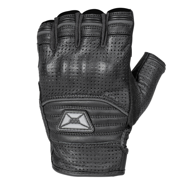 Flip Off Armored Fingerless Gloves — Black