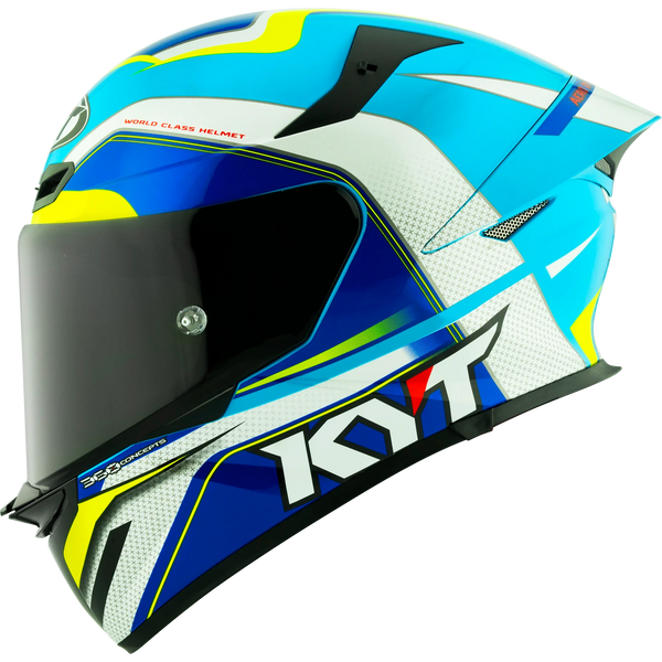TT-REVO Grand Prix White/Light Blue Helmet