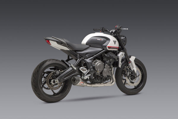 Yoshimura Race AT2 Stainless Full Exhaust w/ Stainless Muffler, Triumph Trident 660 2021–2023