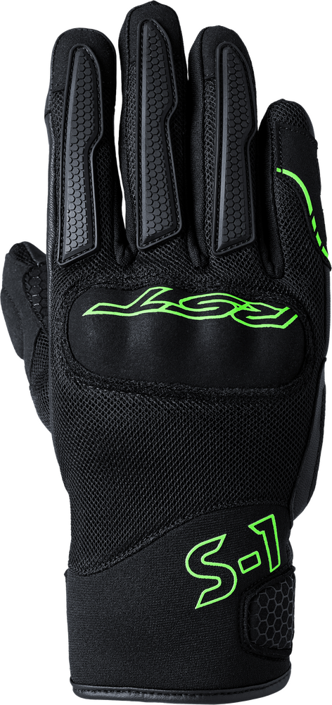 S-1 Mesh CE Gloves — Black/Neon Green