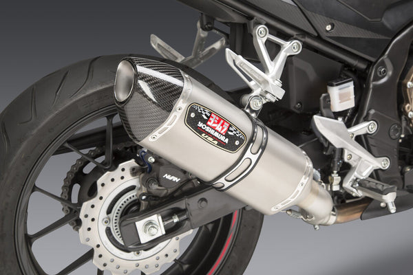 Yoshimura Street R-77 Stainless Slip-On Exhaust w/ Stainless Muffler, Honda CBR500R 2016–2025