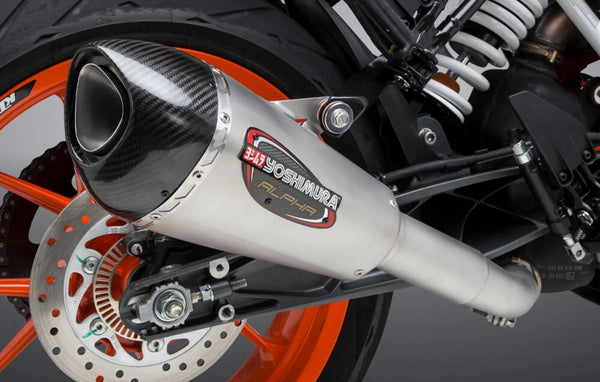 Yoshimura Street ALPHA-T Stainless Slip-On Exhaust w/ Stainless Muffler, KTM 390 Duke / RC 390 2017–2020