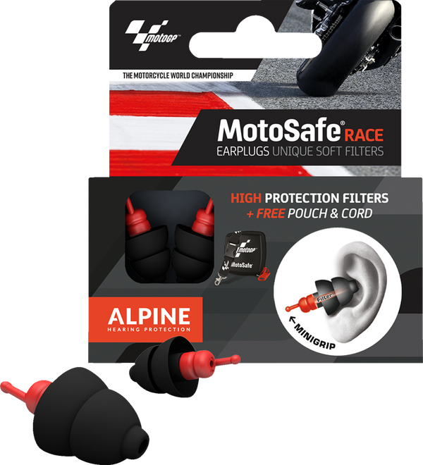 Alpine Hearing Protection MotoGP MotoSafe Race Earplugs