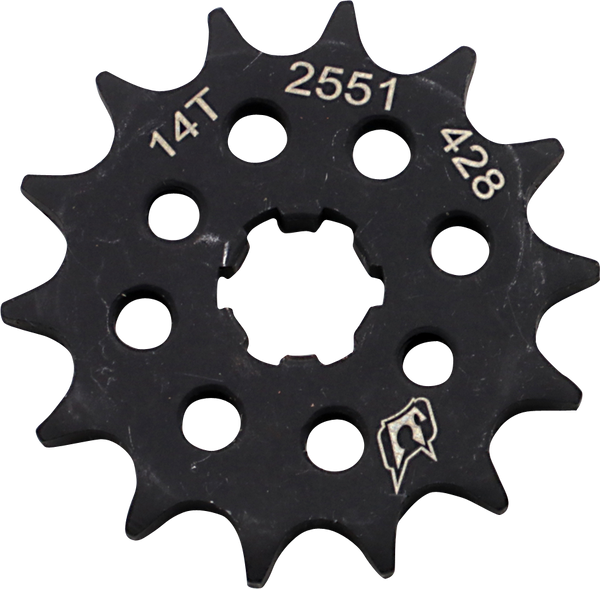 Driven Front Sprocket, Steel, Style 2551 (428) — 14T