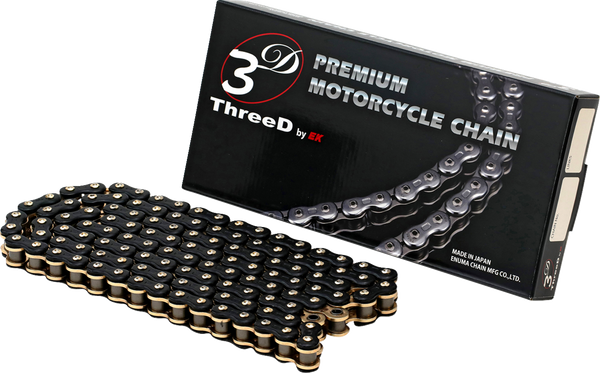 EK 525L3D Chain — 120 links Black & Gold