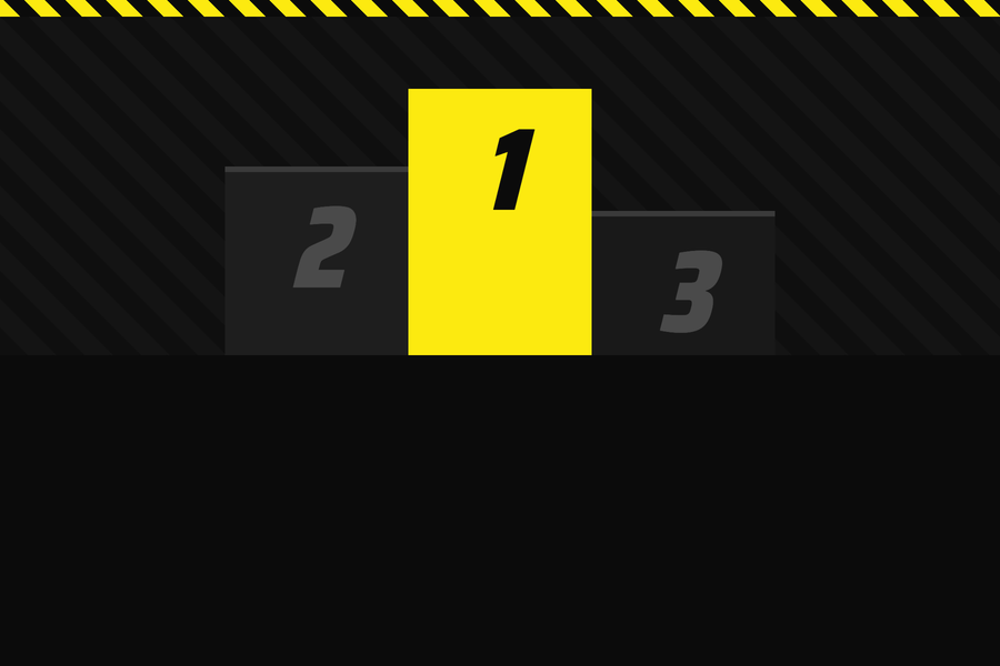 Podium Points rewards: a race podium with first place in yellow