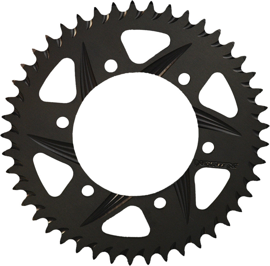 Stock photo of a Vortex Aluminum F5 PTFE sprocket in black, not Style 526