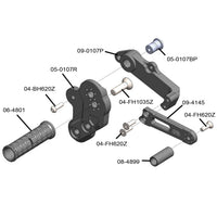 05-0107B Kawasaki Z125 Rearset Complete  - STD Shift