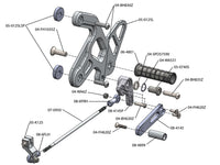 05-0125B 2012-16 Kawasaki Ninja 650R Complete Rearset