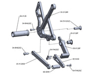 05-0129B 2009-11 Kawasaki Ninja 650R Complete Rearset
