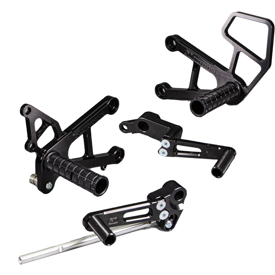 05-0147B 2007-08 Kawasaki ZX6/636 Complete Rearset - STD/GP Shift