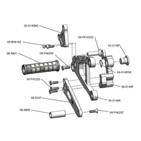 05-0150B 2013-18 Kawasaki ZX636 Complete Rearset - STD/GP Shift