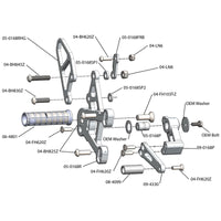 05-0169B 2011-15 Kawasaki ZX-10R Rearset  - GP Shift