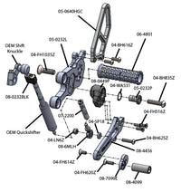 05-0232B Suzuki GSX-8 S/R Complete Std Shift Rearset Kit W/Pedals