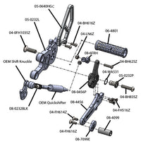 05-0233B Suzuki GSX8S/R Complete GP Shift Rearset Kit W/Pedals