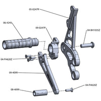 05-0247B 2006-10 Suzuki GSX-R600/750 Complete Rearset