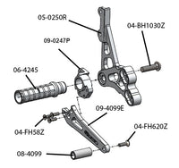 05-0250B Suzuki GSX-R600/750/1000 Rearset