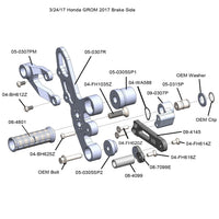 05-0307B Honda Grom Complete Rearset