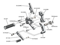 05-0338B Honda CBR600RR (2013+ NON-ABS) Complete Rearset