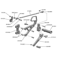 05-0338 Honda CBR600RR Rearset w/Shift Pedal