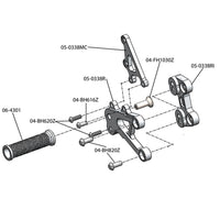 05-0338 Honda CBR600RR Rearset w/Shift Pedal