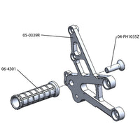 05-0339 Honda CBR1000RR Rearsets w/Shift Pedal 2008-2016