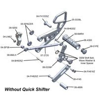 Honda CBR1000RR Complete Rearset