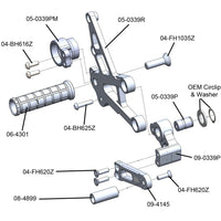 Honda CBR1000RR Complete Rearset