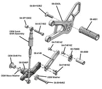 05-0345B Honda CBR1000RR-R STD/GP Shift Complete Rearset