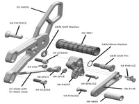 05-0404B Yamaha R3 Rearset  - GP Shift