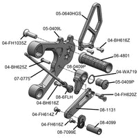 05-0409B Yamaha FZ09/FJ09/XSR900 Rearset