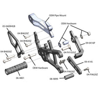05-0416B Yamaha FZ10 / MT10  Complete Rearset