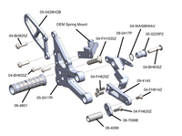 05-0417B Yamaha YZF-R7 Complete Rearset Kit w/ Pedals