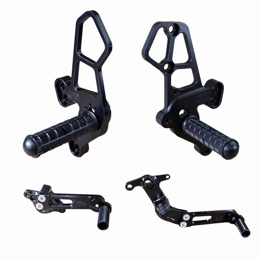 05-0419B Yamaha MT09, XSR900 Rearset Kit, Complete W/Pedals
