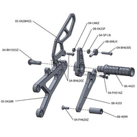 05-0425 Yamaha R1 Rearsets