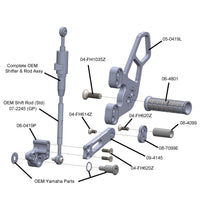 05-0429B Yamaha XSR900 Rearset Kit, Complete W/Pedals