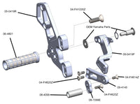 05-0429B Yamaha XSR900 Rearset Kit, Complete W/Pedals