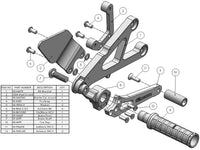 05-0447B 2003-05 Yamaha R6 Complete  Rearset