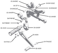 05-0449B 2006-16 Yamaha R6 Rearset  - GP Shift