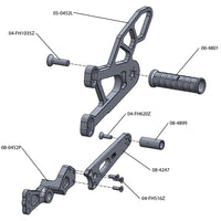 05-0452B 2009-14 Yamaha R1 Complete  Rearset